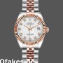 Super Clone Women's Rolex Datejust-179171, 26mm, White Diamond Dial, Fluted Bezel, Lady White