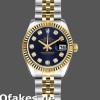 Super Clone Women's Rolex Datejust-179173, 26mm, Blue Diamond Dial, Fluted Bezel, Lady Blue