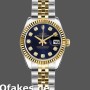 Super Clone Women's Rolex Datejust-179173, 26mm, Blue Diamond Dial, Fluted Bezel, Lady Blue