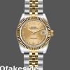 Super Clone Women's Rolex Datejust-179173, 26mm, Champagne Roman Numeral Dial, Lady Champagne