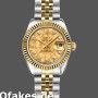 Super Clone Women's Rolex Datejust-179173, 26mm, Crystal Champagne Dial, Fluted Bezel, Lady Champagne