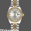 Super Clone Women's Rolex Datejust-179173, 26mm, Grey Diamond Dial, Fluted Bezel, Lady Gray