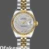 Super Clone Women's Rolex Datejust-179173, 26mm, Meteorite Grey Diamond Dial, Fluted Bezel, Lady Meteorite Grey