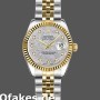 Super Clone Women's Rolex Datejust-179173, 26mm, Meteorite Grey Diamond Dial, Fluted Bezel, Lady Meteorite Grey