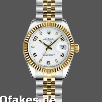 Super Clone Women's Rolex Datejust-179173, 26mm, White Arabic Numerals Dial, Fluted Bezel, Lady White