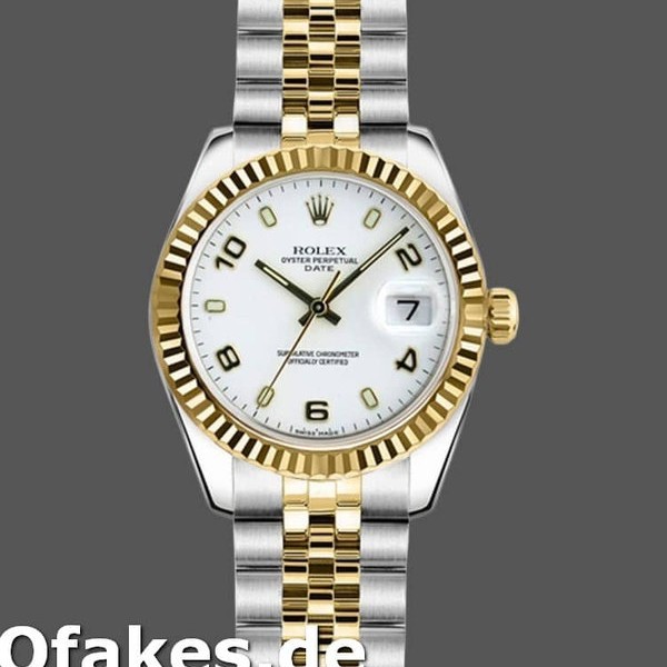 Super Clone Women's Rolex Datejust-179173, 26mm, White Arabic Numerals Dial, Fluted Bezel, Lady White