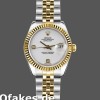 Super Clone Women's Rolex Datejust-179173, 26mm, White Dial with Diamonds, Fluted Bezel, Lady White
