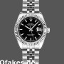 Super Clone Women's Rolex Datejust-179174, 26mm, Black Index Dial, Fluted Bezel, Lady Black