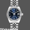 Super Clone Women's Rolex Datejust-179174, 26mm, Blue Index Dial, Fluted Bezel, Lady Blue