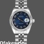 Super Clone Women's Rolex Datejust-179174, 26mm, Concentric Circle Blue Dial, Fluted Bezel, Lady Blue
