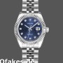 Super Clone Women's Rolex Datejust-179174, 26mm, Jubilee Blue Diamond Dial, Fluted Bezel, Lady Blue
