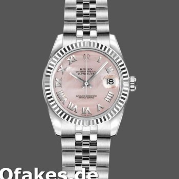 Super Clone Women's Rolex Datejust-179174, 26mm, Mother‑of‑Pearl Pink Dial, Fluted Bezel, Lady MOP