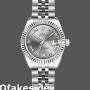 Super Clone Women's Rolex Datejust-179174, 26mm, Rhodium Grey Dial, Fluted Bezel, Lady Rhodium Grey