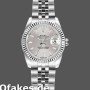 Super Clone Women's Rolex Datejust-179174, 26mm, Silver Index Dial, Fluted Bezel, Lady Silver