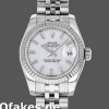 Super Clone Women's Rolex Datejust-179174, 26mm, White Index Dial, Fluted Bezel, Lady White