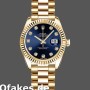 Super Clone Women's Rolex Datejust-179178, 26mm, Yellow Gold, Blue Diamonds Dial, Lady Blue