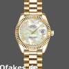 Super Clone Women's Rolex Datejust-179178, 26mm, Yellow Gold, Mother‑of‑Pearl White Dial, Lady MOP