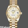 Super Clone Women's Rolex Datejust-179178, 26mm, Yellow Gold, White Roman Dial, Lady White