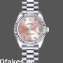Super Clone Women's Rolex Datejust-179179, 26mm, Pink Diamond Dial, Fluted Bezel, Lady Pink