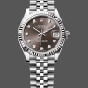 Super Clone Unisex's Rolex Day Date 36-128235 0039, 18K Everose Gold, Diamond‑Paved Dial, Fluted Bezel, President Diamond & Rose Gold