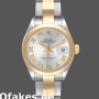 Super Clone Women's Rolex Datejust-279163, 28mm, Silver Roman Dial, Domed Bezel, Lady Silver