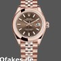 Super Clone Women's Rolex Datejust-279165, 28mm, Chocolate Brown Dial, Domed Bezel, Lady Chocolate Brown