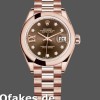 Super Clone Women's Rolex Datejust-279165, 28mm, Chocolate Brown, Diamonds Dial, Domed Bezel, Lady Chocolate Brown