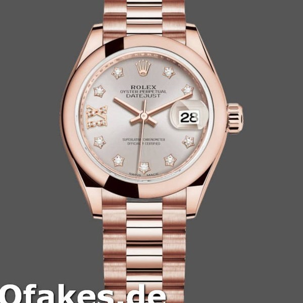 Super Clone Women's Rolex Datejust-279165, 28mm, Sundust, Diamonds Dial, Domed Bezel, Lady Sundust