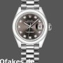 Super Clone Women's Rolex Datejust-279166, 28mm, Dark Grey Diamond Dial, Domed Bezel, Lady Dark Grey