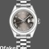 Super Clone Women's Rolex Datejust-279166, 28mm, Dark Grey Roman Numeral Dial, Domed Bezel, Lady Dark Grey