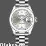 Super Clone Women's Rolex Datejust-279166, 28mm, Silver Dial, Diamond Domed Bezel, Lady Silver