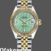Super Clone Women's Rolex Datejust-279173, 28mm, Green Diamond Dial, Fluted Bezel, Lady Green