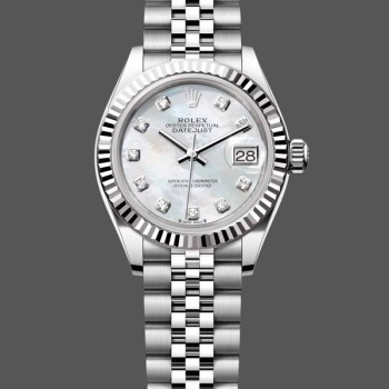 Super Clone Women's Rolex Datejust-279174, 28mm, Stainless Steel, Mother‑of‑Pearl Diamond Dial, Lady MOP