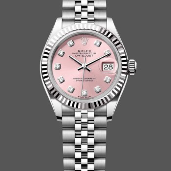 Super Clone Women's Rolex Datejust-279174, 28mm, Stainless Steel, Pink Diamond Dial, Lady Pink