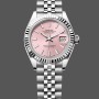 Super Clone Women's Rolex Datejust-279174, 28mm, Stainless Steel, Pink Index Dial, Lady Pink