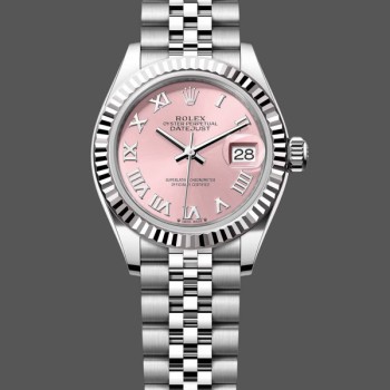 Super Clone Women's Rolex Datejust-279174, 28mm, Stainless Steel, Pink Roman Dial, Lady Pink