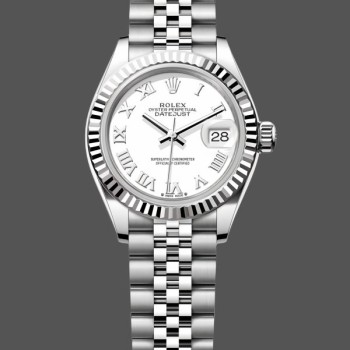 Super Clone Women's Rolex Datejust-279174, 28mm, Stainless Steel, Silver Roman Dial, Lady Silver
