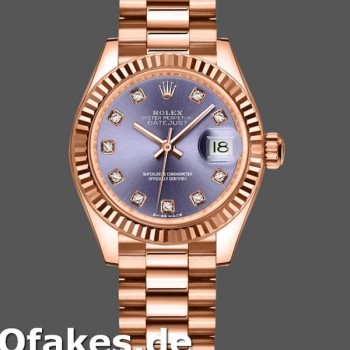 Super Clone Women's Rolex Datejust-279175, 28mm, Aubergine Diamonds Dial, Fluted Bezel, Lady Aubergine