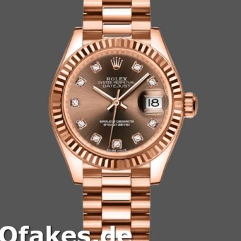 Super Clone Women's Rolex Datejust-279175, 28mm, Chocolate, Diamonds Dial, Fluted Bezel, Lady Chocolate