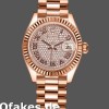 Super Clone Women's Rolex Datejust-279175, 28mm, Diamond Pave Dial, Fluted Bezel, Lady Diamond Paved