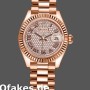 Super Clone Women's Rolex Datejust-279175, 28mm, Diamond Pave Dial, Fluted Bezel, Lady Diamond Paved