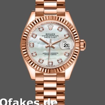 Super Clone Women's Rolex Datejust-279175, 28mm, Mother‑of‑Pearl Diamonds Dial, Fluted Bezel, Lady MOP