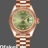 Super Clone Women's Rolex Datejust-279175, 28mm, Olive Green, Diamonds Dial, Fluted Bezel, Lady Olive Green