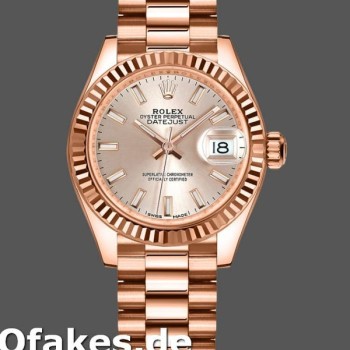 Super Clone Women's Rolex Datejust-279175, 28mm, Sundust, Index Dial, Fluted Bezel, Lady Sundust