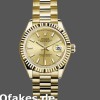 Super Clone Women's Rolex Datejust 279178-28mm, Champagne Index Dial, Fluted Bezel, Lady Champagne