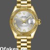 Super Clone Women's Rolex Datejust-279178, 28mm, Yellow Gold, Silver Roman Dial, Fluted Bezel, Lady Silver