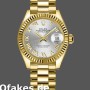 Super Clone Women's Rolex Datejust-279178, 28mm, Yellow Gold, Silver Roman Dial, Fluted Bezel, Lady Silver