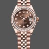 Super Clone Women's Rolex Datejust 28mm Chocolate Diamond Dial m279135rbr 0018 Women's Chocolate Dial
