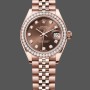 Super Clone Women's Rolex Datejust 28mm Chocolate Diamond Dial m279135rbr 0018 Women's Chocolate Dial
