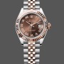 Super Clone Women's Rolex Datejust 28mm Rose Gold & Steel Chocolate Dial m279171 0009 Women's Chocolate Dial